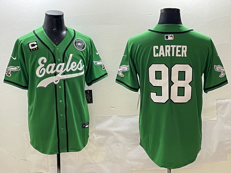 Men Philadelphia Eagles #98 Carter Green three generations Jointly Name 2025 Nike Limited NFL Jersey style 3
